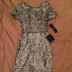 sequin body con dress.